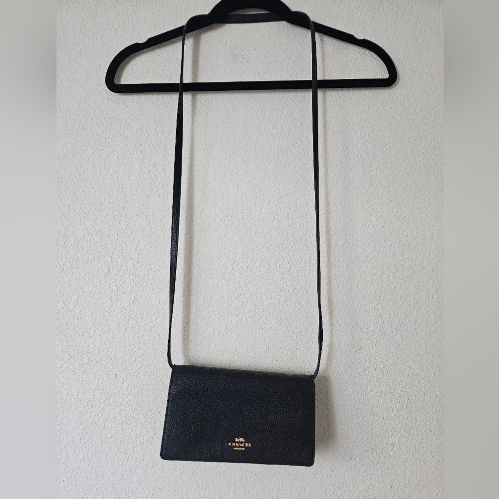 Coach Black Leather Crossbody Bag